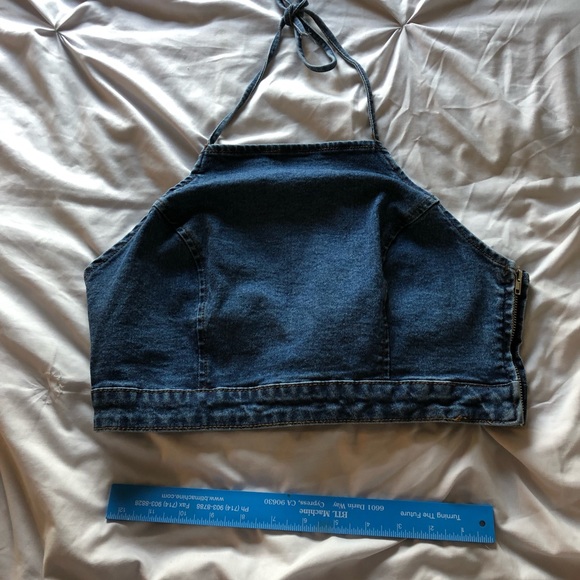 forever 21 halter jean jacket - Picture 1 of 3